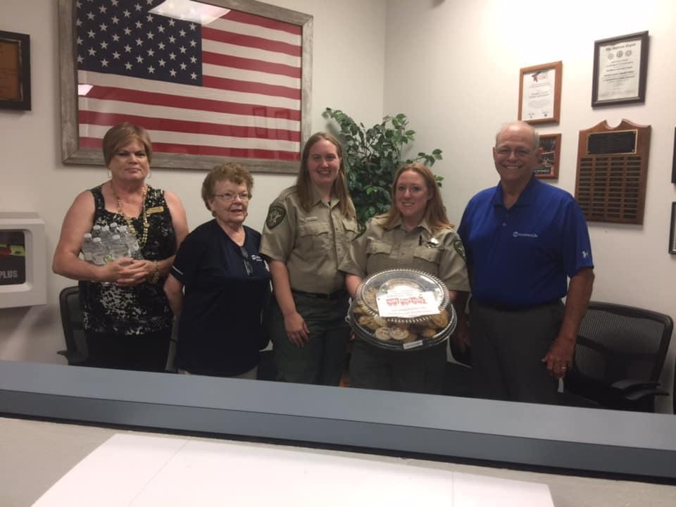 Woodman Life Insurance and Twilight Nursing Home personnel brought cookies