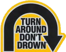 Turn around don't drown graphic